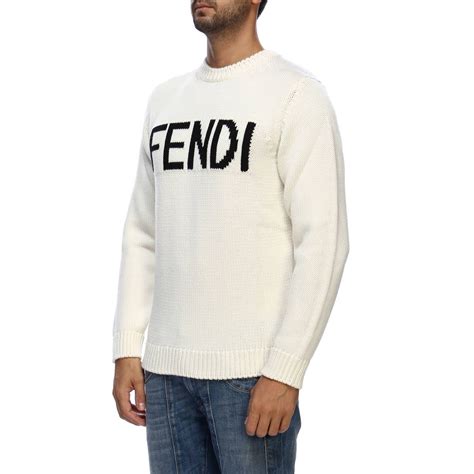 fendi white mens sweater|Fendi sweater men size medium.